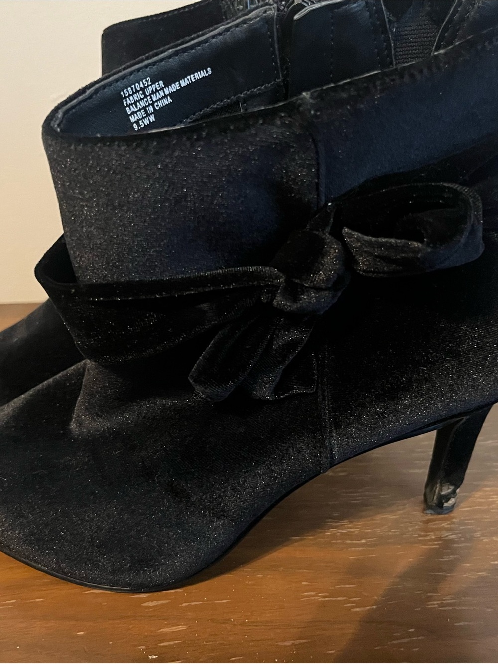 torrid Black Velvet Bow Ankle Boots